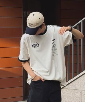 1993STUDIO 93 Track Ringer T-Shirt_Ivory