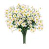 1 Ramo 35cm Margarida Flores Artificiais Resistentes a UV Plantas de Plástico Falsas Margaridas Artificiais DIY Decoração de Casa Jardim Casamento