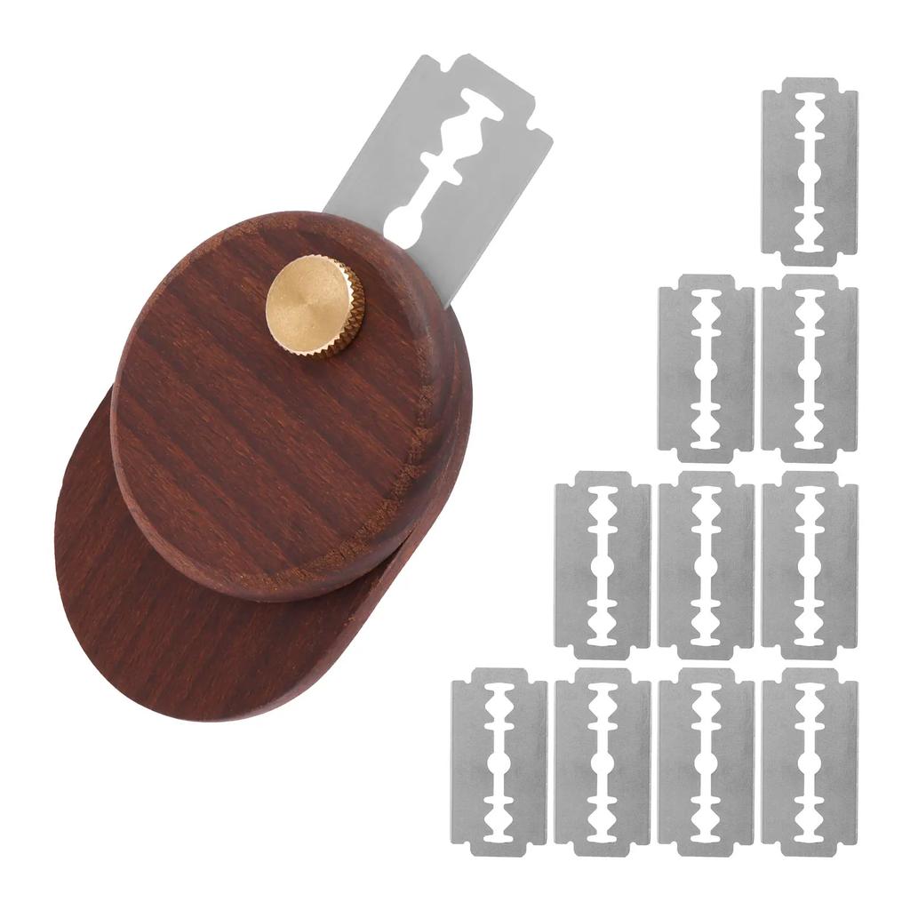 Bread Lame Dough Scoring Tool Foldable Sourdough Scoring Tool Wood Sourdough Lame Cutter for Baking Includes 10Replaceable blade