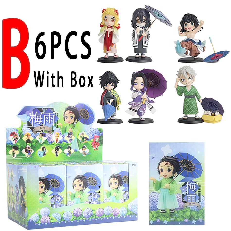 Demon Slayer Figure Toy Anime Kimetsu Yaiba Umbrella Tanjiro Nidouzi Inosuke Zenizu Figurine Model Doll Gifts PVD no series Kid Friendly Entertaining