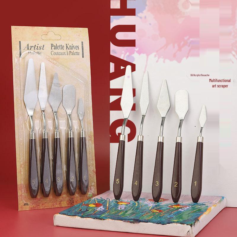 Stainless Steel Art Scraper Knife for Oil Painting and Gouache Pigment