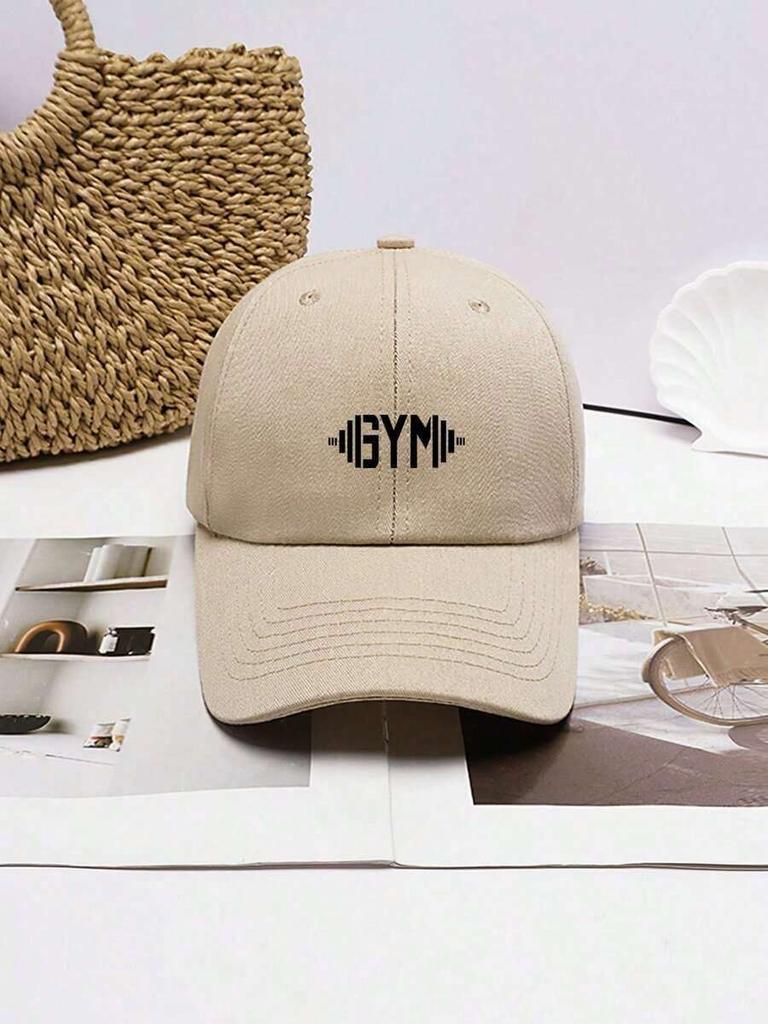 Men Casual Minimalist Dumbbell Letter Print Baseball Cap Adjustable Back All Season Fashion Daily Outdoor