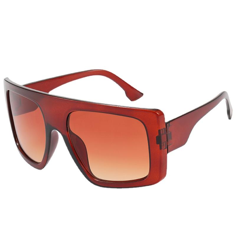 New Women'S Oversized Frame Sunglasses Women Fashion Jelly Square Sun Glasses Outdoor Travel Lady Eyewear Uv400