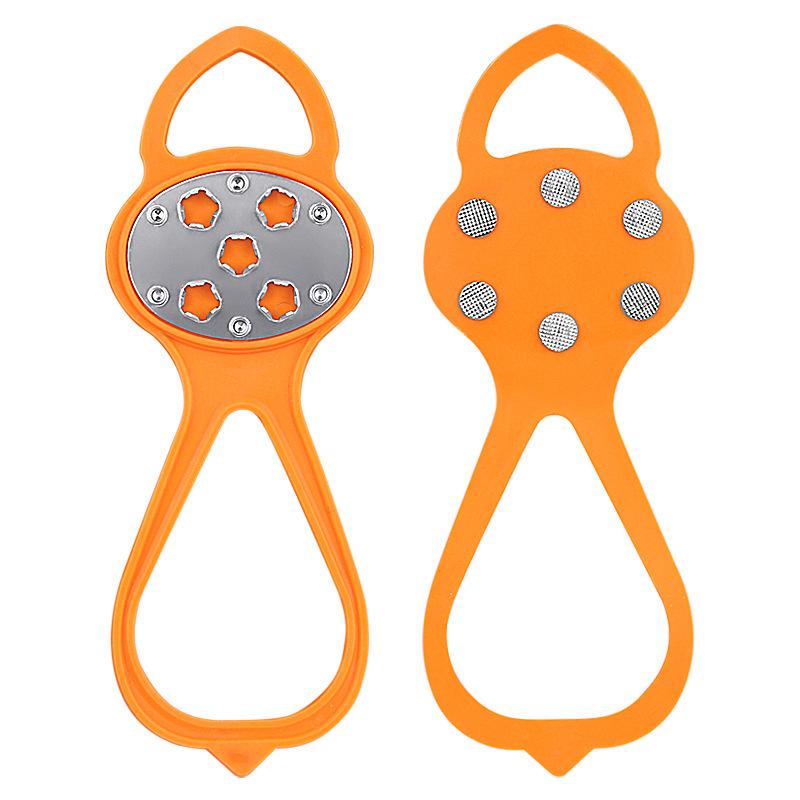 New Steel Five-tooth Gourd Crampon Snow Anti-skid Shoe Nails Simple Anti-drop Shoe Cover