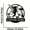Customizable Fairy Metal Surname Sign 1pc Black Iron Art Hot Sale for Home Living Room Outdoor Patio Decor