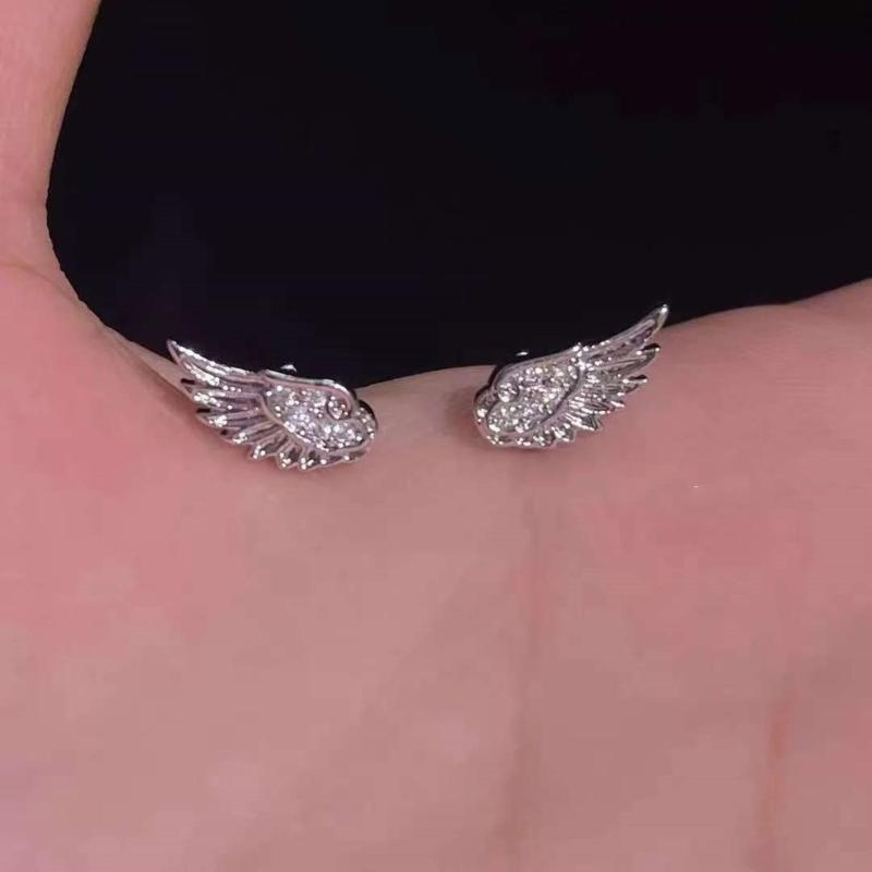 Alloy Wing Ear Studs Portable Comfortable for Sensitive Ears Fashion Jewelry Pieces