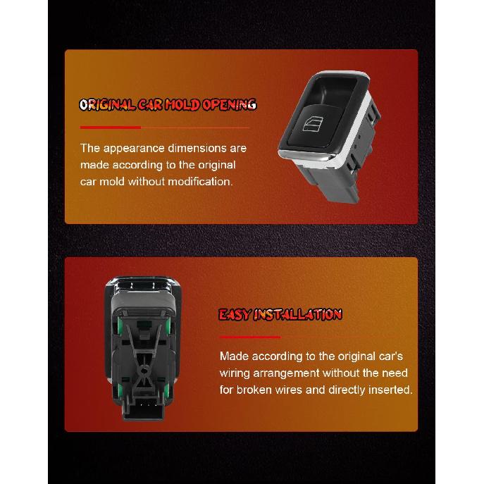 CCIYU Power Window Switch A2049058202 Front Right or Rear Side Window Control Switch Fit 2012-2015 for Mercedes-Benz B180 2006-2011 for Mercedes-Benz