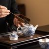 Gongfu Ceramic Tea Set - Gentleman's Pot with Gilded Dragon