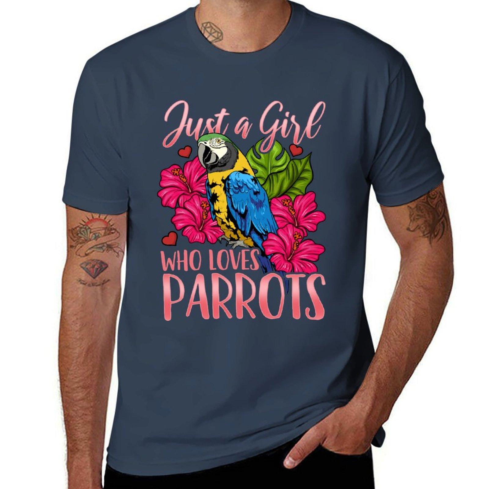 Parrots Parrot Lover TShirt t shirt man casual t shirts cotton 100 TShirt S