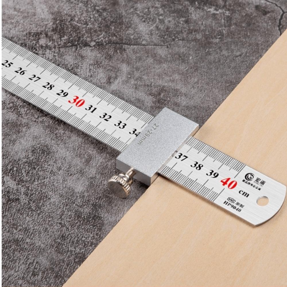 Clear Scale Woodworking Steel Ruler Corrosion Resistant Measuring Mark  Carpentry