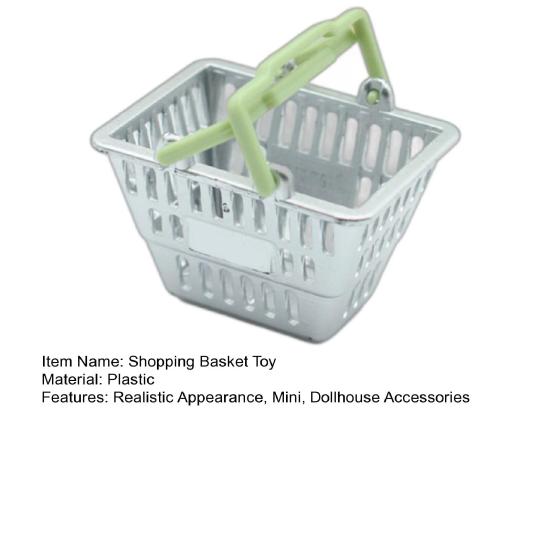 Miniature Shopping Basket Mini Supermarket Basket Model Tiny Grocery Basket Handbasket Ornament Toy DIY Dollhouse Decoration Accessories Photo Prop