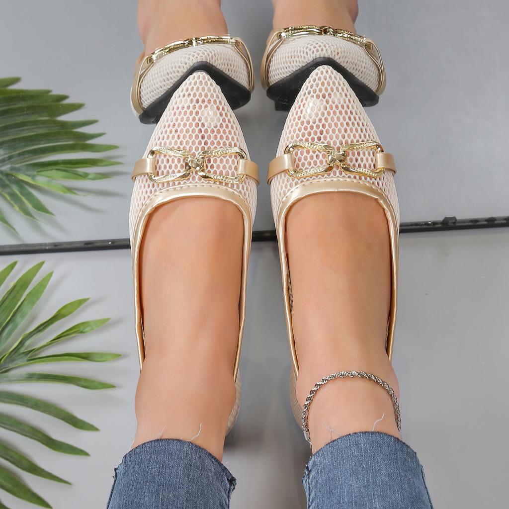 Fashion Spring Autumn New Women Flats Shallow Ballet Shoes Breathable Slip on Loafers Comfortable Pointed Toe Elegant Casual Sneakers