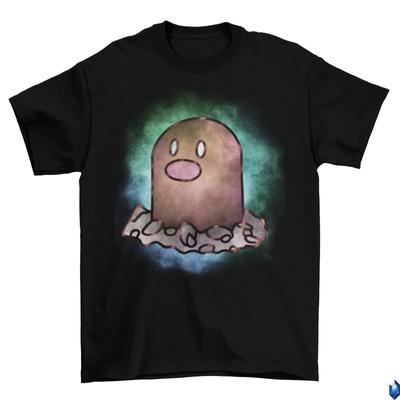 Diglett Galaxy Background T-Shirt Unisex Cotton TV Sizes Video Game Anime New
