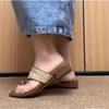 Fashion Summer New Fashion Weave Clip Toe High Heeled Sandals Women Square Toe Slippers Shoes Trend Slingback Chunky Dress Beach Pumps
