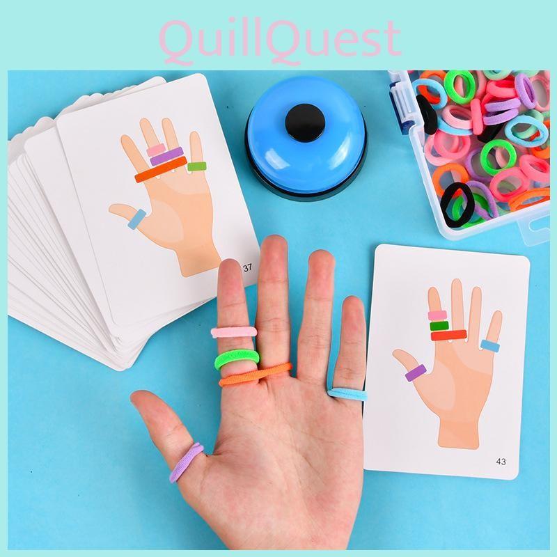 Children Wooden Versus Finger Ferrule Toss Toy For Color Recognition Family Fun