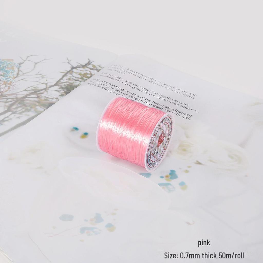 Handmade DIY Colored Elastic Line for Beaded Jewelry Making - Ring, Necklace, Bracelet. Braided Line for Accessories.