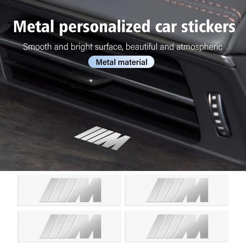 Metal Car Logo Emblem Decal Anywhere Stickers Decor Accessories For BMW Performance M E87 E30 E46 E28 F35 G20 E93 F20 X3 X YELHQ1