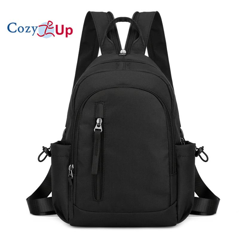 

Женская нагрудная сумка Cozy Up, сумка через плечо, универсальный студенческий рюкзак, простой небольшой рюкзак двойного назначения, женская сумка на одно плечо 30X21X10CM чёрный