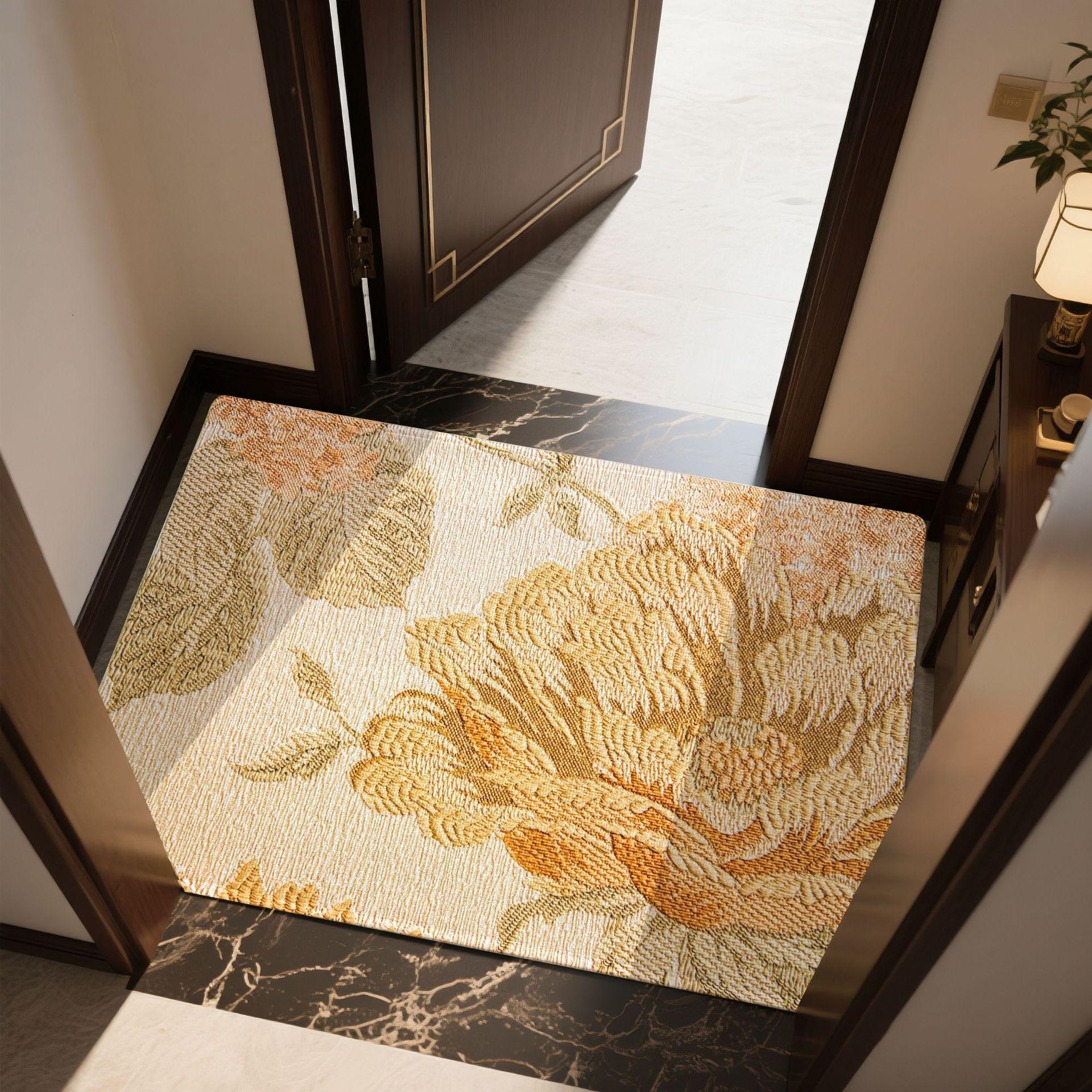 

Chinese Retro Entrance Door Mat Dirt Resistant and Easy To Maintain Entrance Mat Anti Slip Carpet 40*60cm