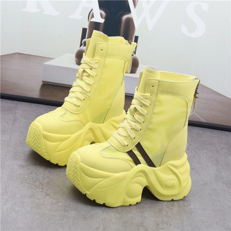 Autumn new heightening Martin boots women's thick-soled high-heeled short boots children's thin muffin short boots women