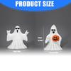 Funny Ghostly Miniature Statue With Sunglasses Pumpkin Collectible Ornament Halloween Home Office Desktop Shelf Decors