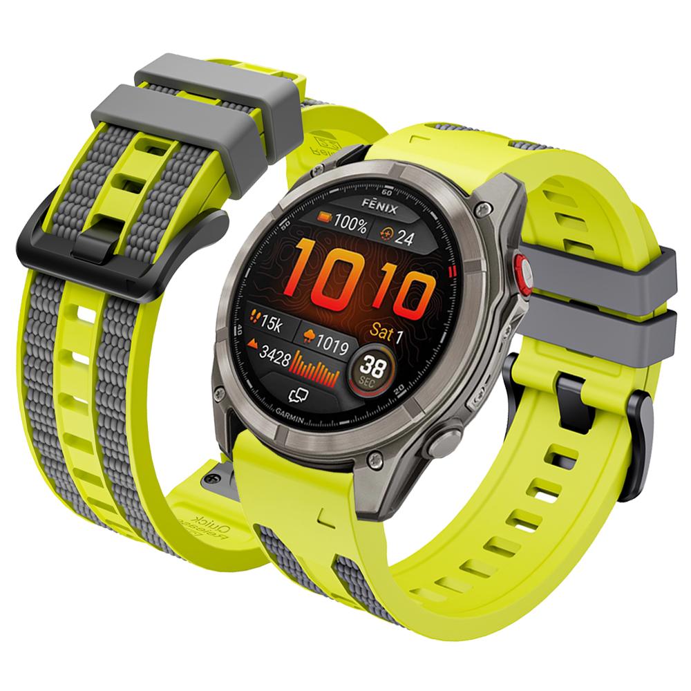 QuickFit 22mm 26mm Two-tone Sports Silicone Watch Band For Garmin Fenix 8 Pro 51mm 47mm E 7 7X 6 6X/Epix Gen 2 Strap Bracelet