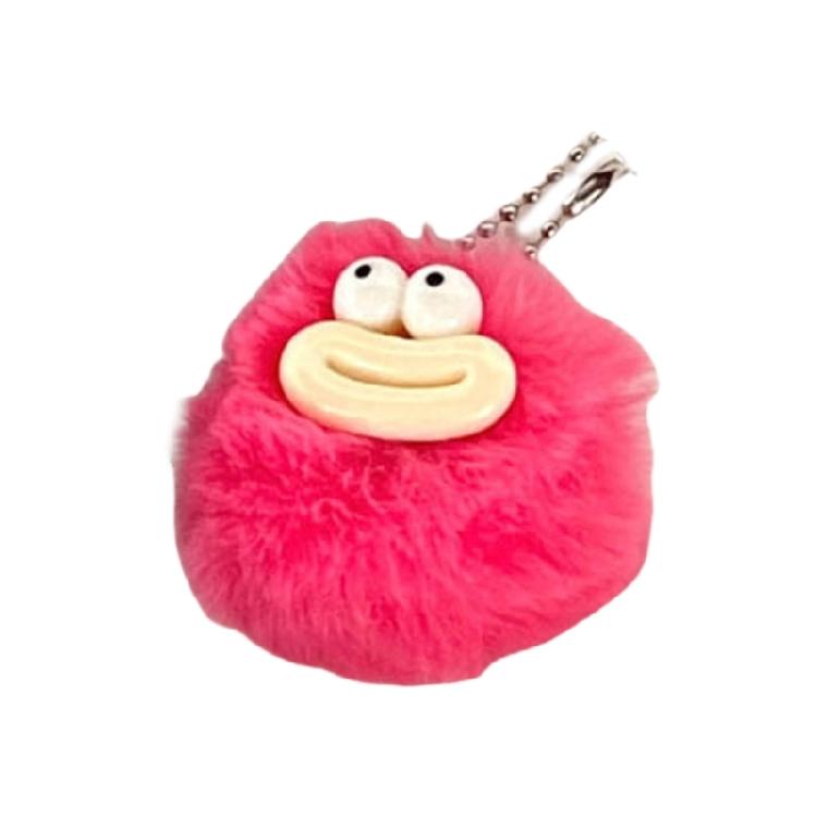 Creative Furry Balls Keychain Pendant with Large Sausage Mouth Cartoon Plush Bag Charm for School Bag Backpack Decors