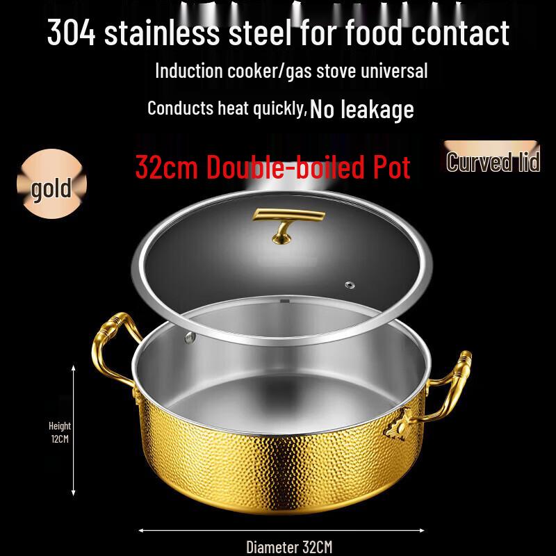 FATTBAO 304 Stainless Steel Hammered Hot Pot