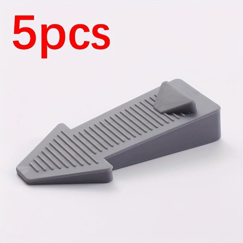 Heavy-Duty Plastic Door Stoppers for Bottom of Door On Floor - Stackable Adjustable Wedge Stabilizers, Polished Finish, Prevents Drafts & Energy Loss