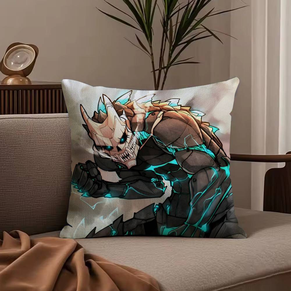 Cool Anime K-Kaiju No.8 Pillow Case Anti-dustmite Pillowcase Invisible Zipper Silky Short Plush Sofa Cushion Cover