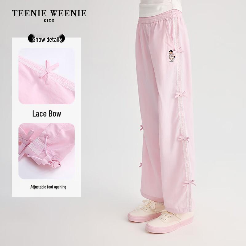 Teenie Weenie Kids Girl's Lace Bow Loose Straight Long Pants