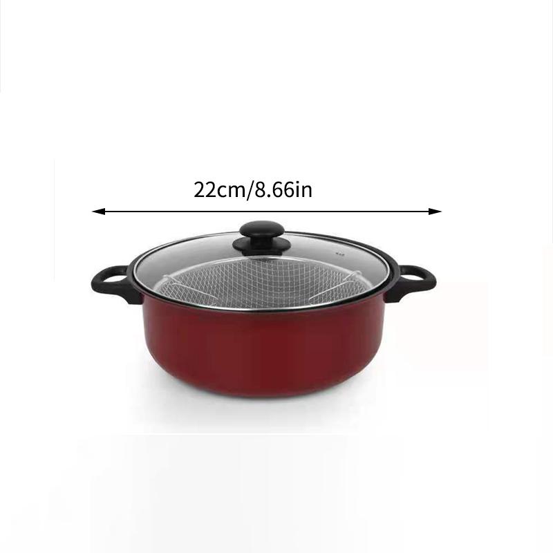 Multifunktionale Bratpfanne, Bratpfanne, Suppentopf, Topf für gebratene Spieße, Pommes-Frites-Bratpfanne, Haushaltsgebrauch