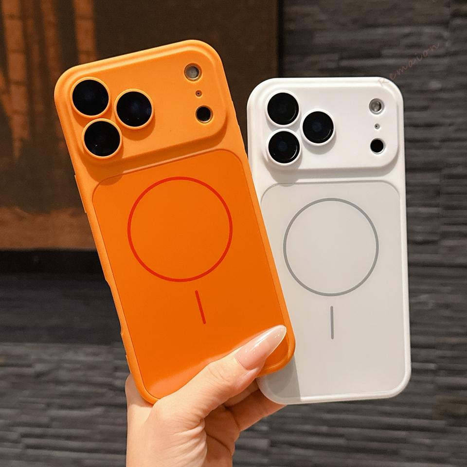 Matte Liquid Silicone Magnetic Phone Case for iPhone 17 Air 14 15 16 11 12 13 Pro Max Plus Magsafe Charging Shockproof Cover