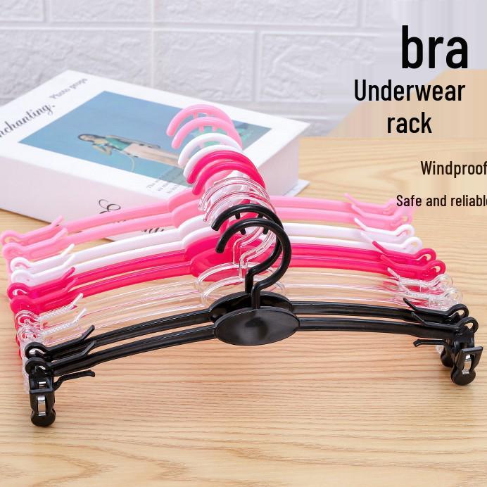 Soft Rubber Lingerie Hanger with Clips for Bras and Panties