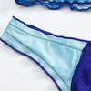 Dam axelbandslös Patchwork Tvådelad Bikini Set Split Triangle Baddräkt Badkläder