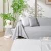 Neue Sofa-Serviette aus kühler Eisseide für den Sommer, einteilige, einfarbige Sofa-Serviette, maschinenwaschbar, Anti-Katzen-Kratz-Sofa-Bezugsdecke