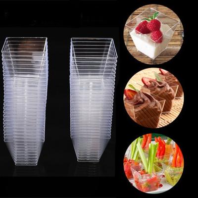 Transparent Party Supplies Trapezoidal Container Disposable Cups Dessert Cup Pastry Tools Mousses