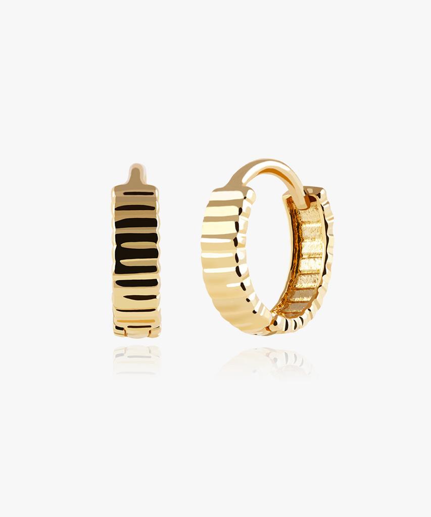 Helene Jewelry 14K Ivan Cut One-Touch Gold Earrings