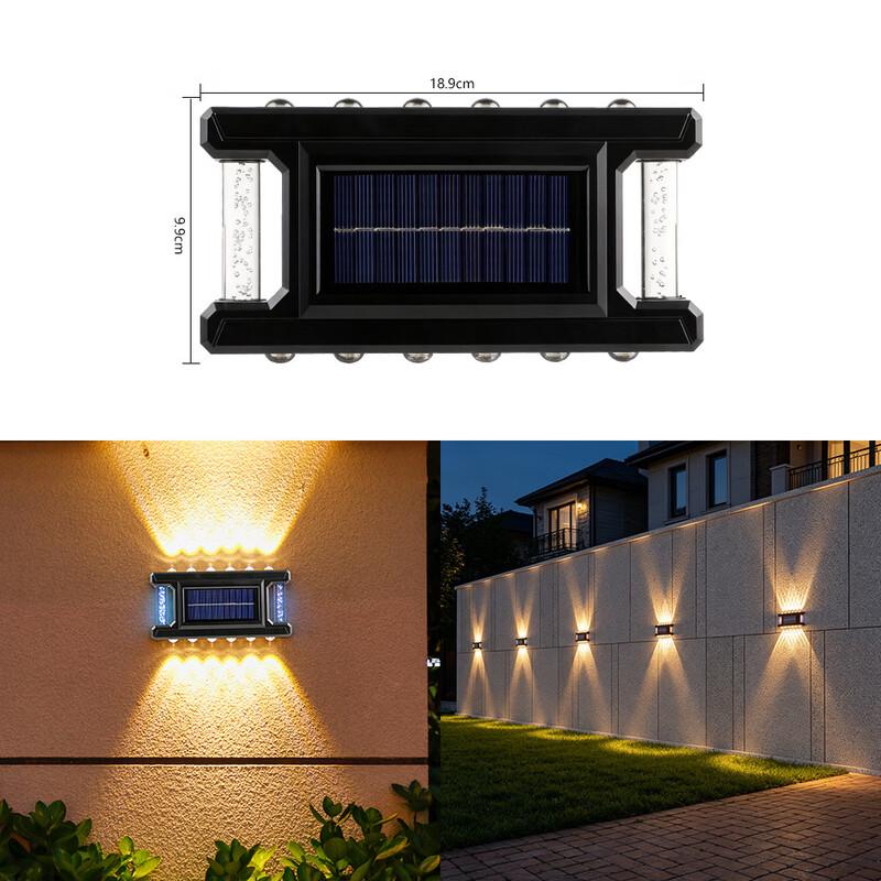 Lishi Solar LED Convex Wall Washer Lights (2-Pack)
