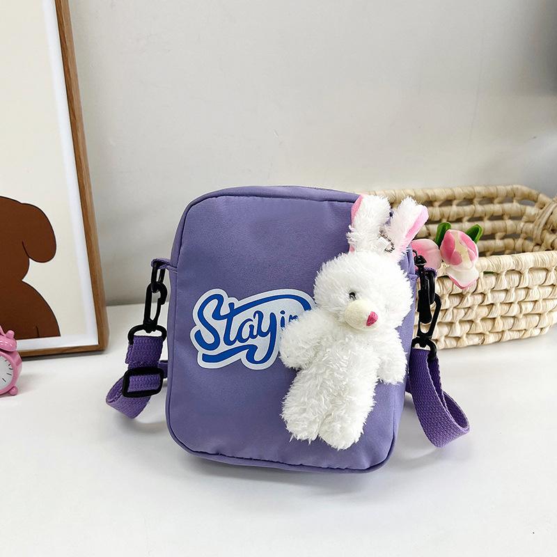 

Сумка Женская 2025 Новая Модная Универсальная Наплечная Сумка-Мессенджер Милый Мультяшный Брелок Повседневная Маленькая Квадратная Сумка для Мобильного Телефона и Мелочи фиолетовый