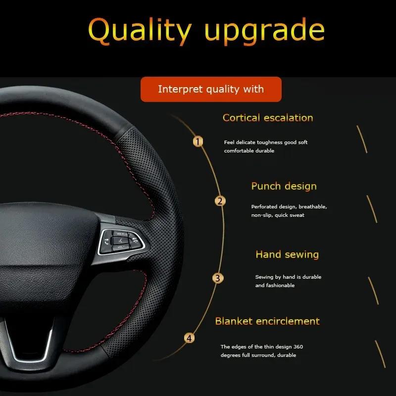 Hand Sewning Artificial Leather Car Steering Wheel Cover For Mercedes Benz A45 AMG W176 C63 W204 CLA C117 CLS S-Model 2011-2016