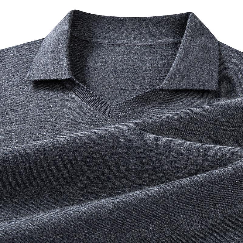 FAPAI Men's Cashmere Lambswool Blend Polo Neck Sweater