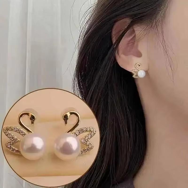 925 Silver Needle Korean Fashion Zircon Geometric Earrings For Women Jewelry Trending Luxury Crystal Cross Stud Earrings