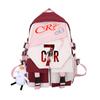 Animation CR7 Print Color Blocking Backpack Simple Niche School Bag for Male and Female Students Long Distance Travel Bag