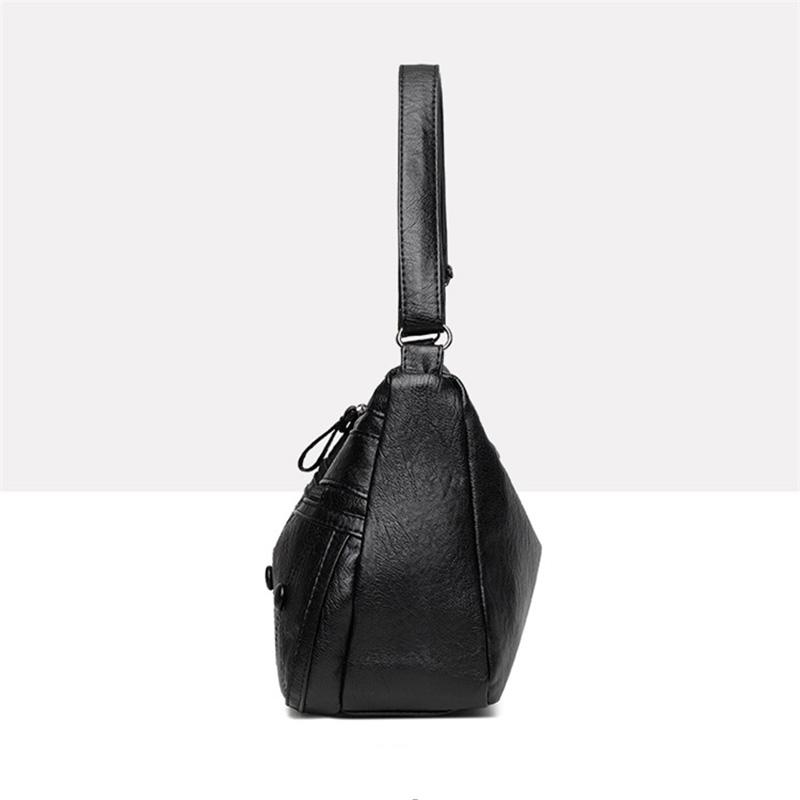 PU kožená taška přes rameno Ženy Kauzální Luxusní kabelky a peněženky Dámská Designová taška Hobos Malá značka Crossbody kabelky