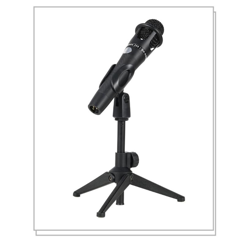 Solid Metal Tripod Desktop Microphone Stand With Adjustable Height 22-27cm For Streaming Podcasting And Live Broadcasting