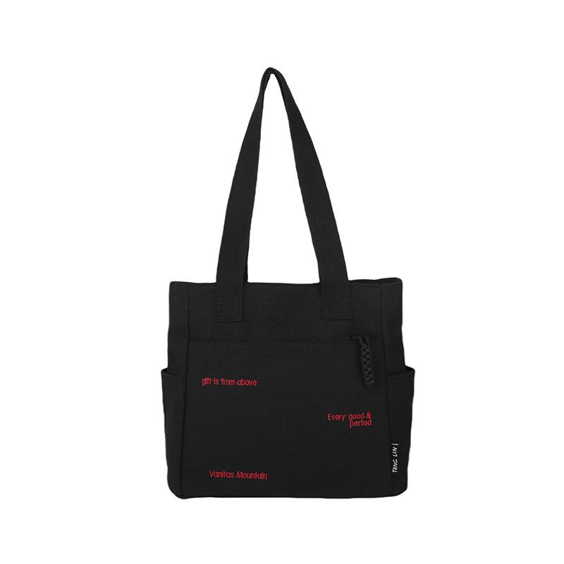 Borsa a Tote alla Moda di Grande Capacità per il Pendolarismo Borsa Casual in Tela Borsa a Spalla Singola