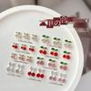 Net Celebrity 3D Cherry Nail Art Decorations: Alloy Rhinestones for 2025 New Year Style