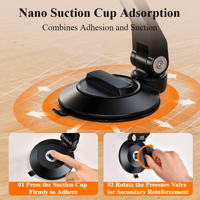 Oatsbasf Saugnapf Tablet Ständer Halter 360° Drehbar Langer Arm Verstellbare Handy Tablet Halterung für iPhone iPad 4,7-12,9" Geräte