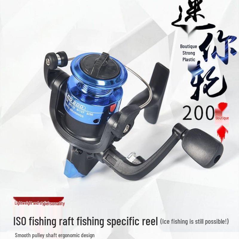 Mini Stainless Steel Fishing Reel – All-Metal Design for Raft, Ice, and Surf Fishing.